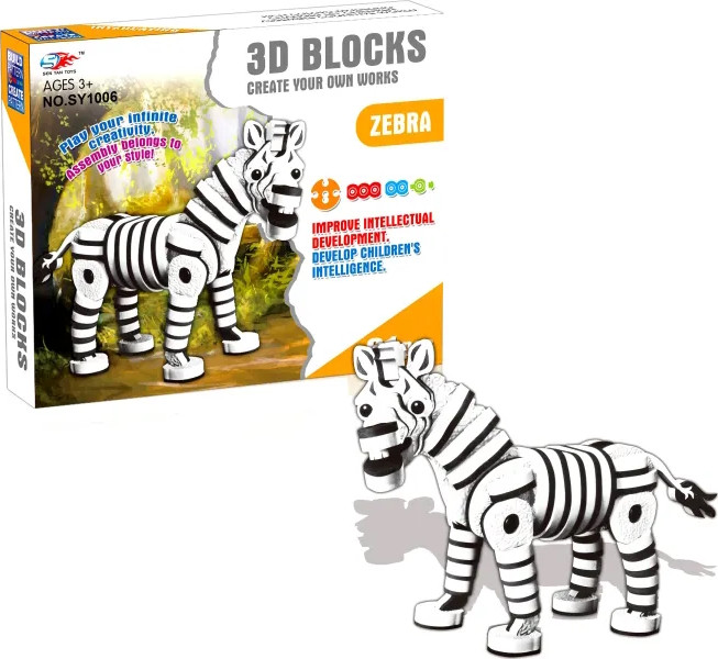3D пазл Sen Yan Toys Zebra SY1006