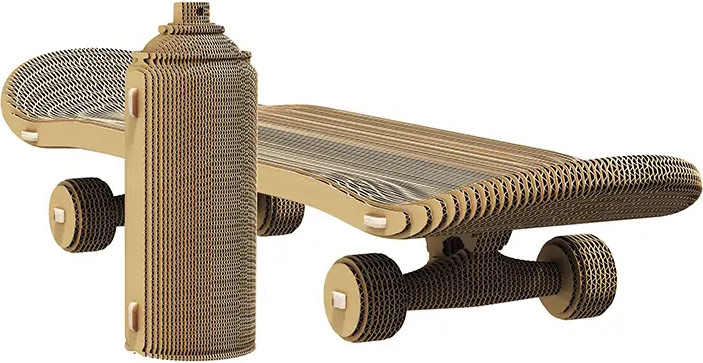 3D пазл Сartonic Skateboard and Spray Can