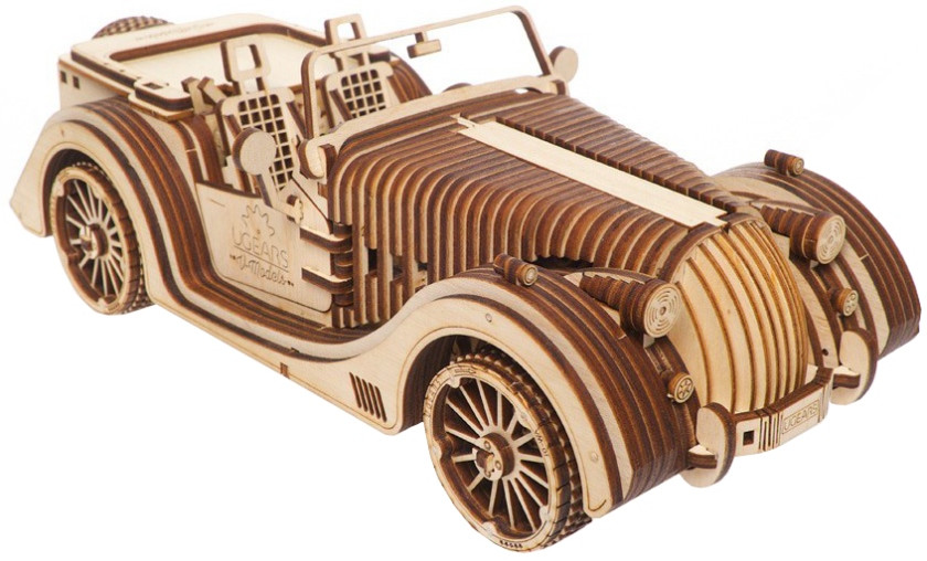 3D пазл UGears Roadster VM-01 70052