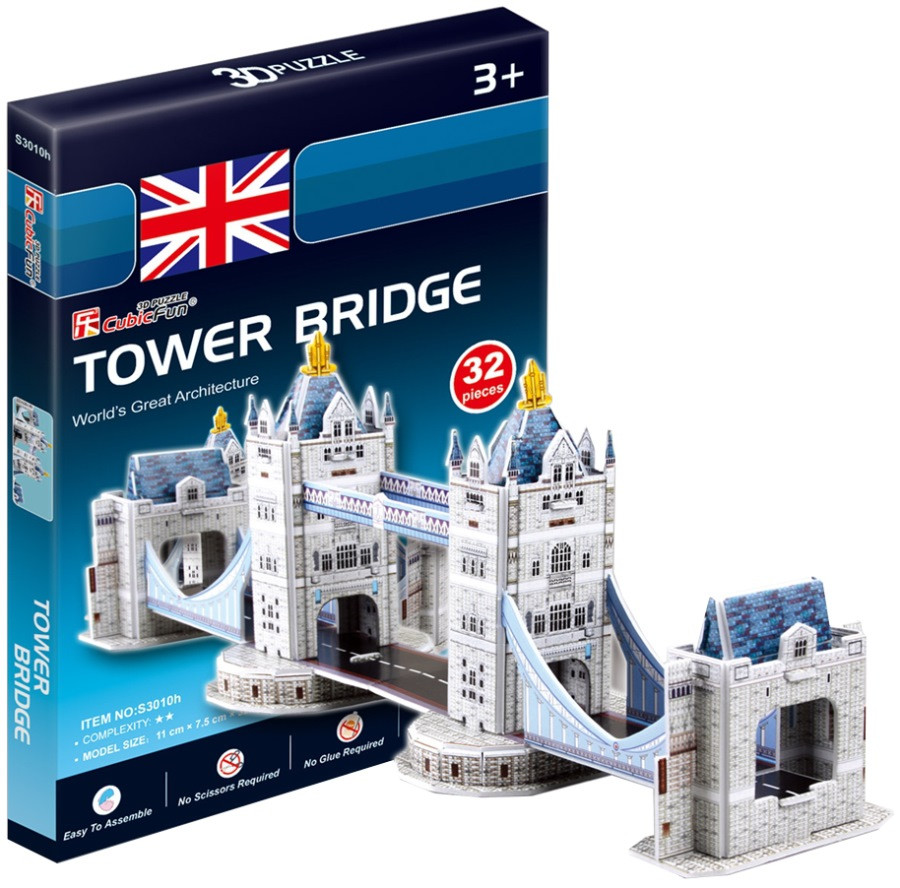 3D пазл CubicFun Mini Tower Bridge S3010h