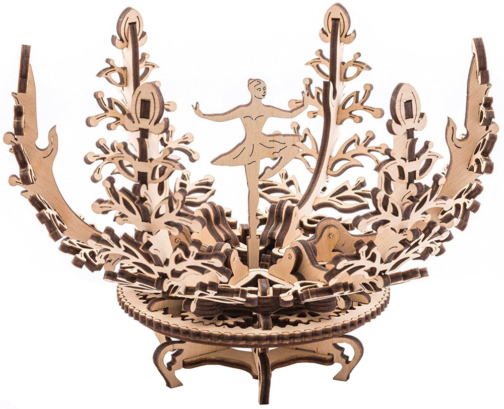 3D пазл UGears Mechanical Flower 70019