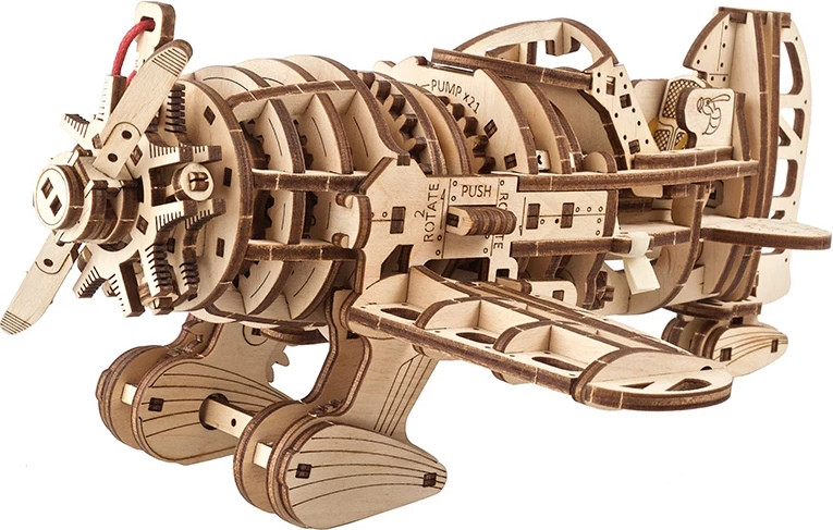 3D пазл UGears Mad Hornet Airplane 70183