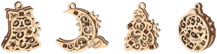 3D пазл UGears Fidget Gearsmas 70042