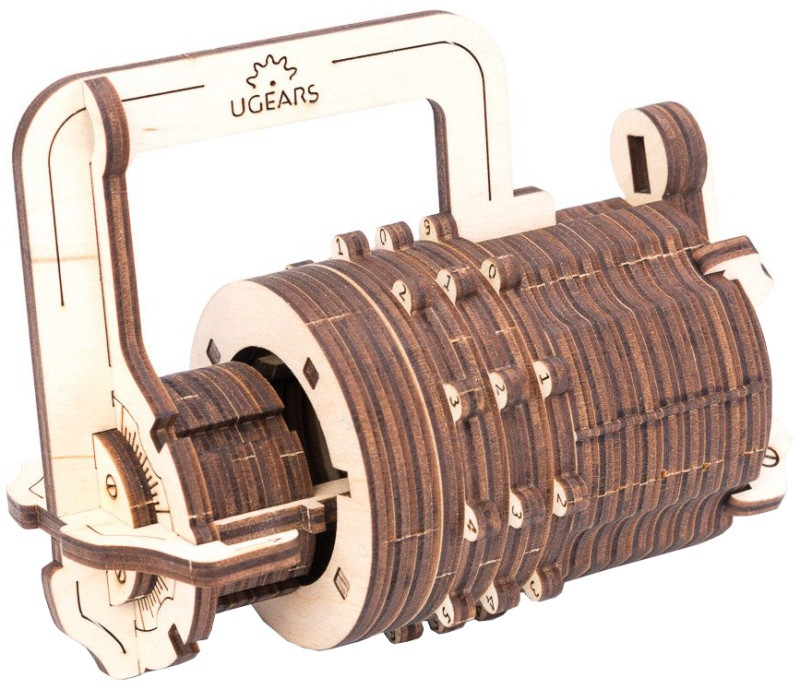 3D пазл UGears Combination Lock 70020