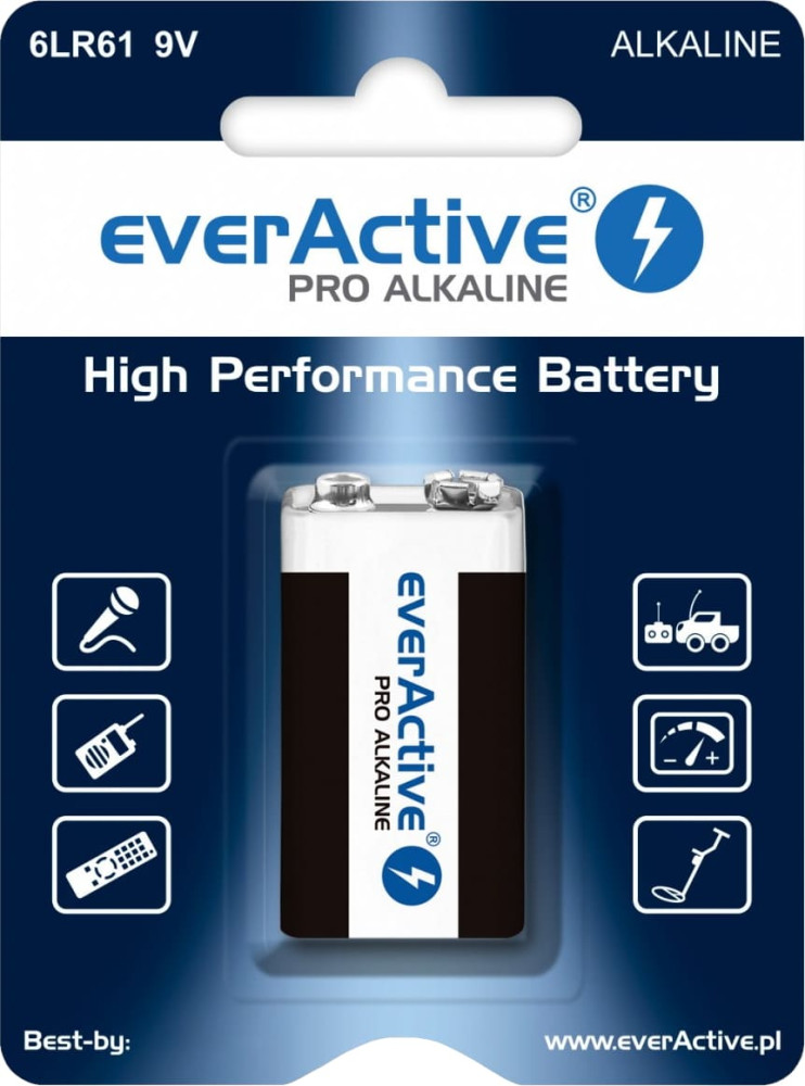 Батарейка Крона everActive Pro Alkaline 1xKrona (EV6LR61-PRO)