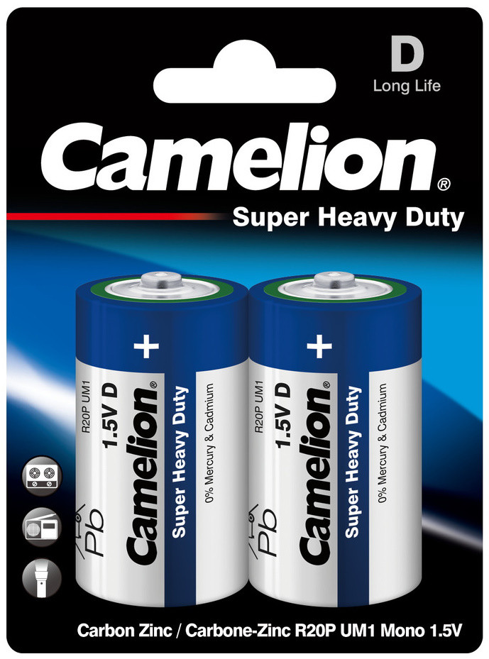 Батарейка Camelion Super Heavy Duty 2xD Blue
