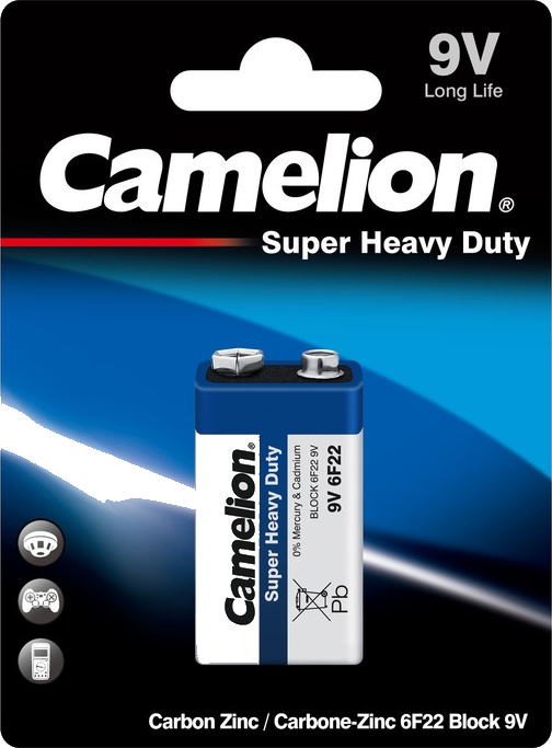 Батарейка Крона Camelion Super Heavy Duty 1xKrona Blue