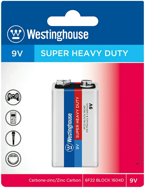Батарейка Крона Westinghouse Super Heavy Duty 1xKrona