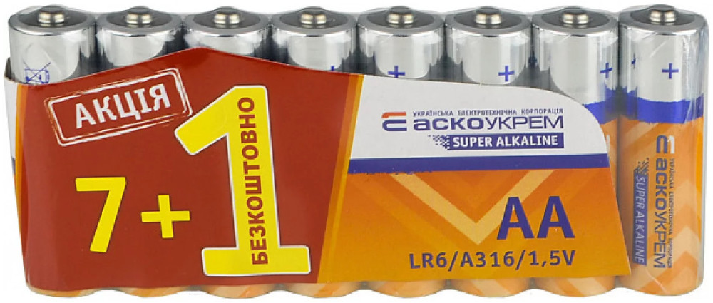Батарейка ASKO-UKREM Super Alkaline 8xAA