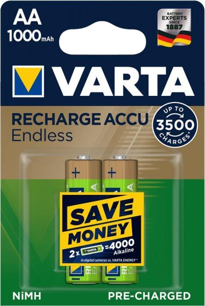Акумулятор Varta Rechargeable Accu Endless 2xAA 1000 mAh (56666101402)