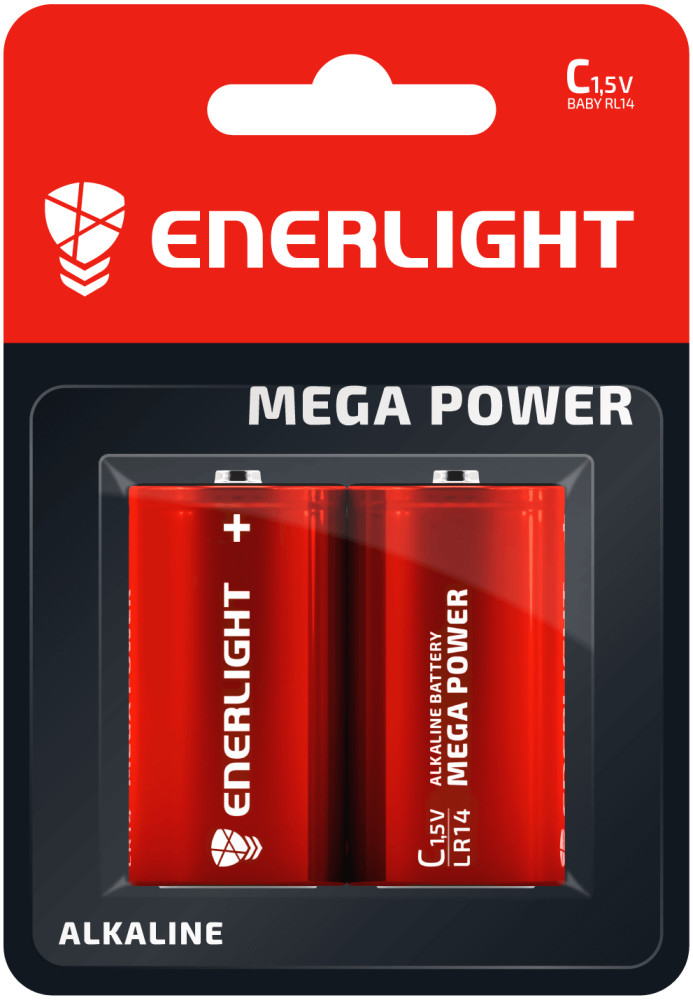 Аккумулятор / батарейка Enerlight Mega Power 2xC (90140102)