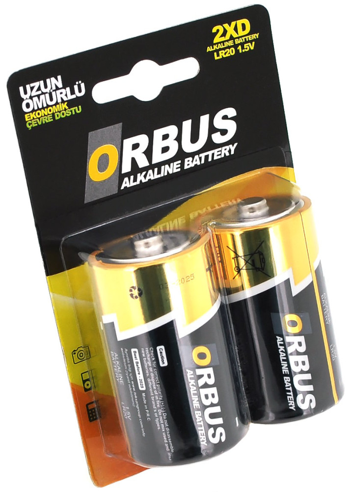 Батарейка Orbus Alkaline 2xD (ORB / D-R20)