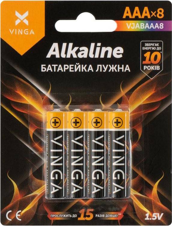 Батарейка Vinga 8xAAA Alkaline (VJABAAA8)