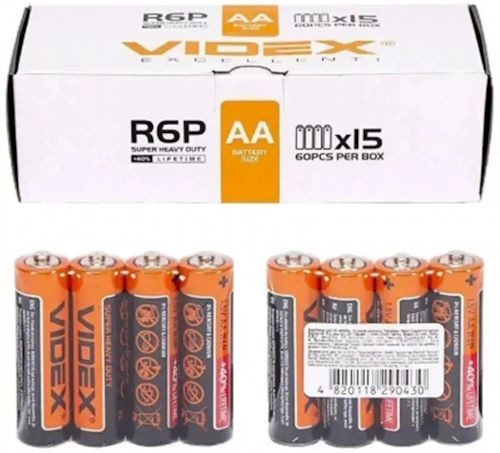 Батарейка Videx 60xAA Alkaline (r6p/aa 60pcs sc)