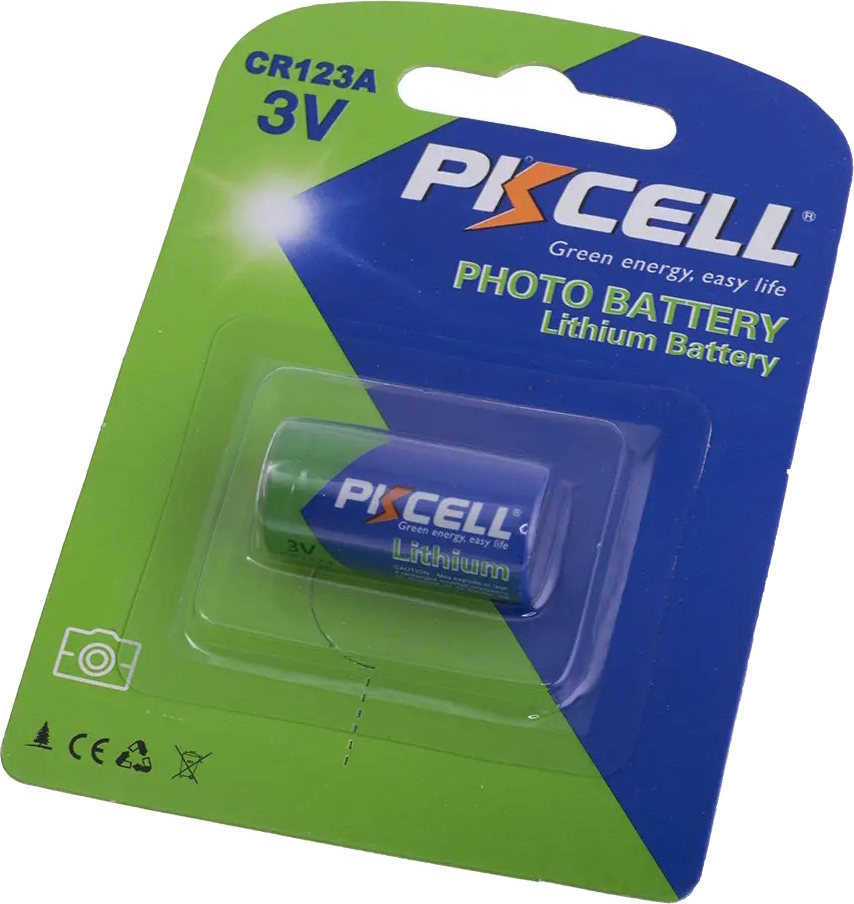 Батарейка CR123 Pkcell 1xCR123A (CR123A-1B)