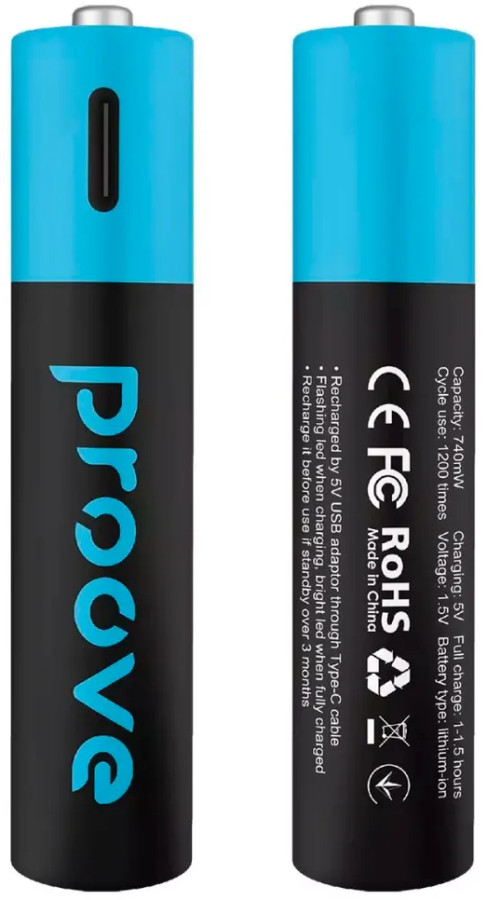 Акумулятор Proove Compact Energy 2xAAA 750 mAh USB Type-C (RBCE75010008)