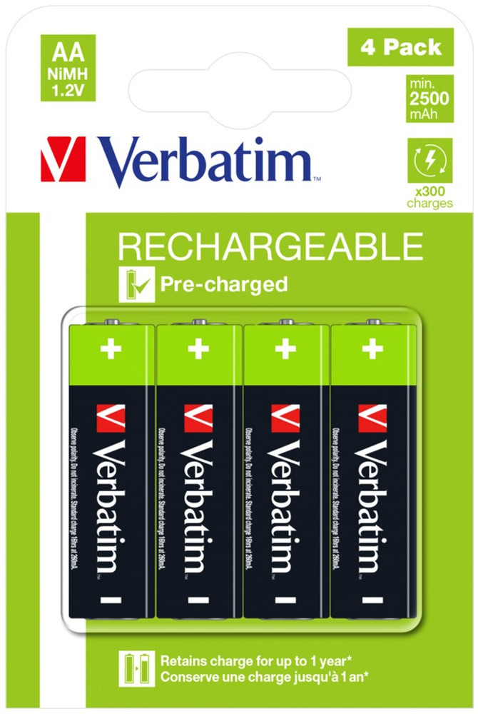 Аккумулятор Verbatim 4xAA 2500 mAh