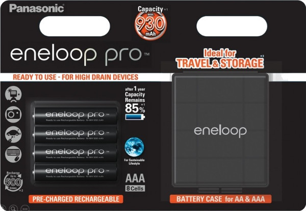 Акумулятор Panasonic Eneloop Pro 4xAAA 930 mAh case