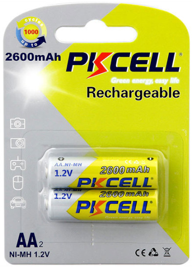 Акумулятор Pkcell 2xAA 2600 mAh (PC/AA2600-2B)