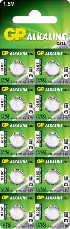 Аккумулятор / батарейка GP 10xLR44 (A76)