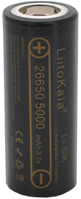 Аккумулятор Liitokala 1x26650 5000 mAh (LII-50A)