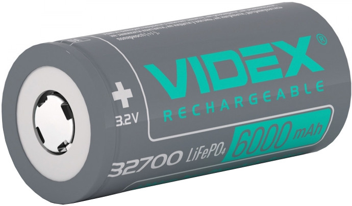 Аккумулятор / батарейка Videx LiFePO4 1x32700 6000 mAh (32700-LFP/6000/1B)