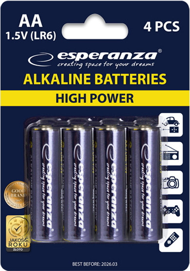 Батарейка Esperanza High Power 4xAA (EZB101)