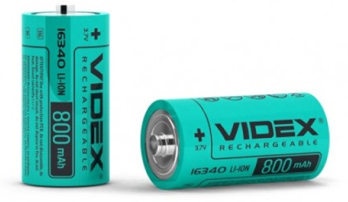 Аккумулятор / батарейка Videx 1x16340 800 mAh