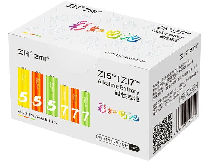 Аккумулятор / батарейка ZMI ZI5 Rainbow 12xAA ZI7 12xAAA