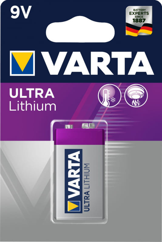 Батарейка Крона Varta Ultra Lithium 1xKrona