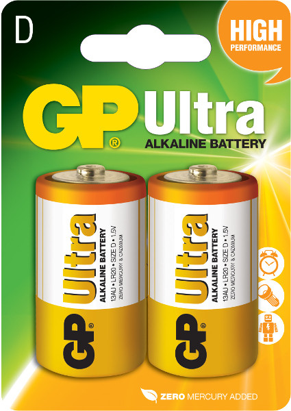 Батарейка GP Ultra Alkaline 2xD