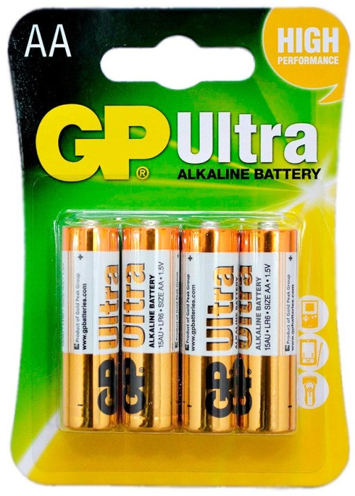 Батарейка GP Ultra Alkaline 4xAA (15AUGLNEW-2CR4)