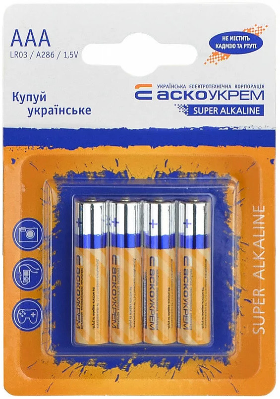 Батарейка ASKO-UKREM Super Alkaline 4xAAA