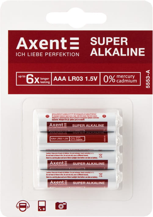 Батарейка Axent Super Alkaline 4xAAA (5553-A)