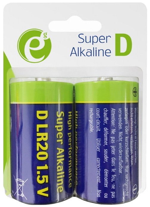 Батарейка EnerGenie Super Alkaline 2xD (EG-BA-LR20-01)