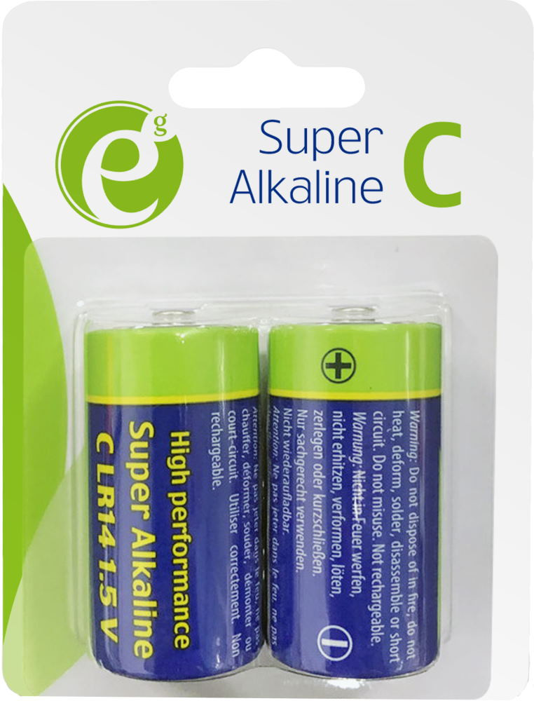 Акумулятор / батарейка EnerGenie Super Alkaline 2xC (EG-BA-LR14-01)