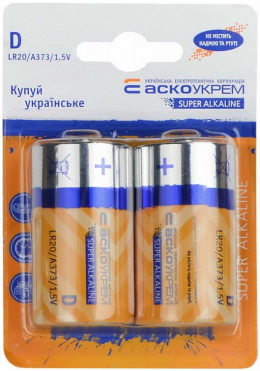 Батарейка ASKO-UKREM Super Alkaline 2xD