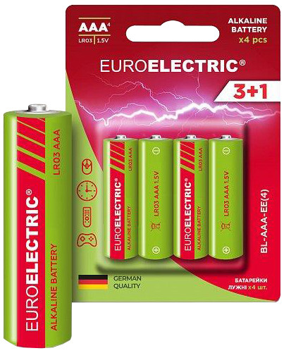 Батарейка EUROELECTRIC Super Alkaline 4xAAA