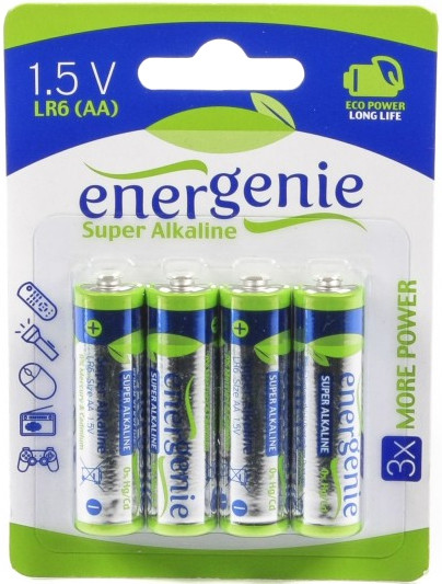 Батарейка EnerGenie Super Alkaline 4xAA (EG-BA-AA4-01)