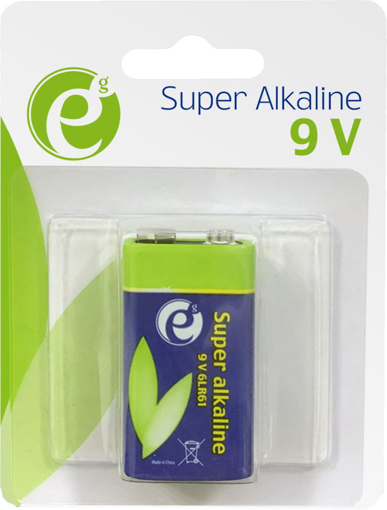 Батарейка Крона EnerGenie Super Alkaline 1xKrona (EG-BA-6LR61-01)
