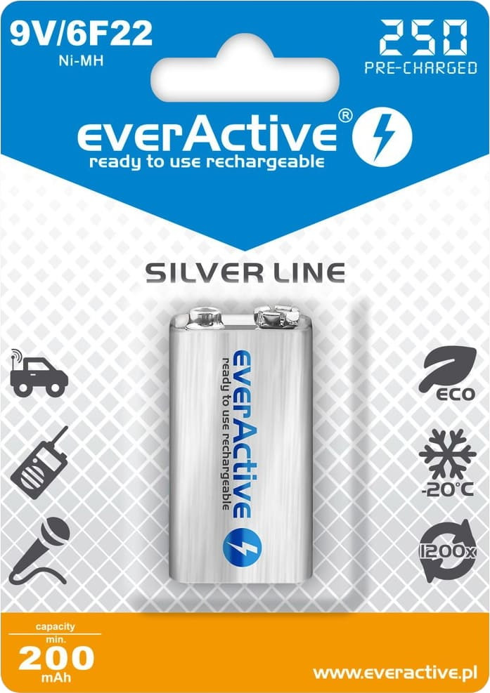 Акумулятор Крона everActive Silver Line 1xKrona 250 mAh (EVHRL22-250)