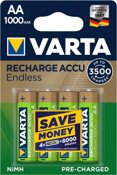 Акумулятор Varta Rechargeable Accu Endless 4xAA 1000 mAh (56666101404)