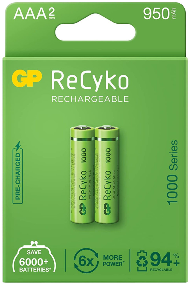 Аккумулятор GP Recyko 2xAAA 950 mAh