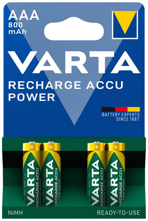 Аккумулятор Varta Rechargeable Accu 4xAAA 800 mAh