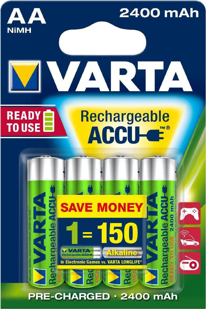 Акумулятор Varta Rechargeable Accu 4xAA 2400 mAh