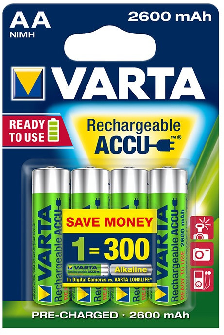 Акумулятор Varta Rechargeable Accu 4xAA 2600 mAh