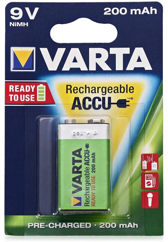 Акумулятор Крона Varta Rechargeable Accu 1xKrona 200 mAh