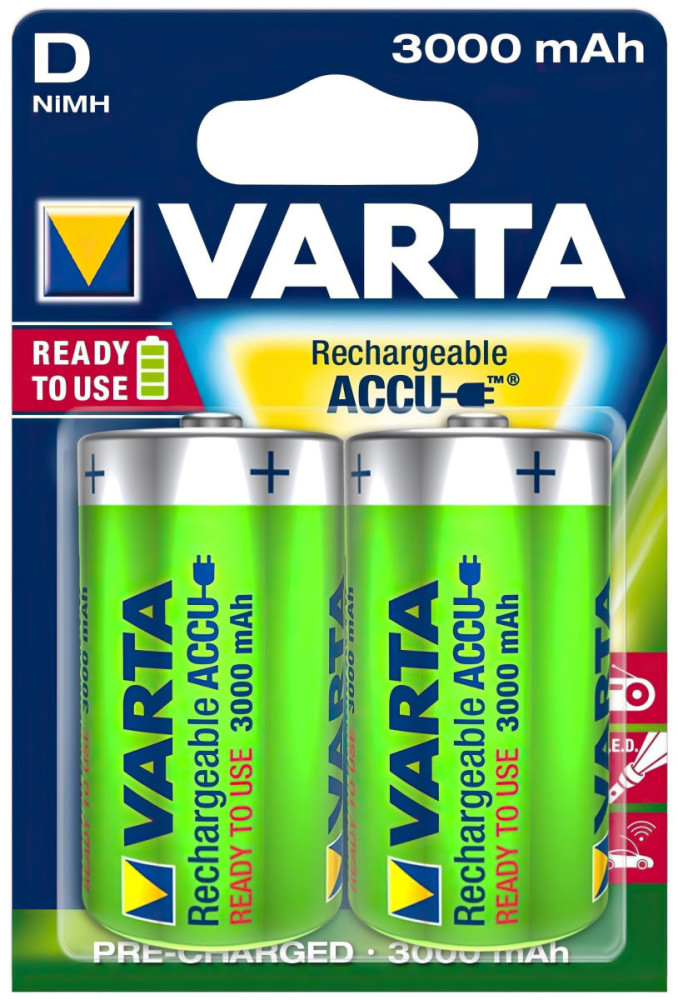 Аккумулятор D Varta Rechargeable Accu 2xD 3000 mAh