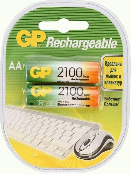 Аккумулятор GP Rechargeable 2xAA 2100 mAh