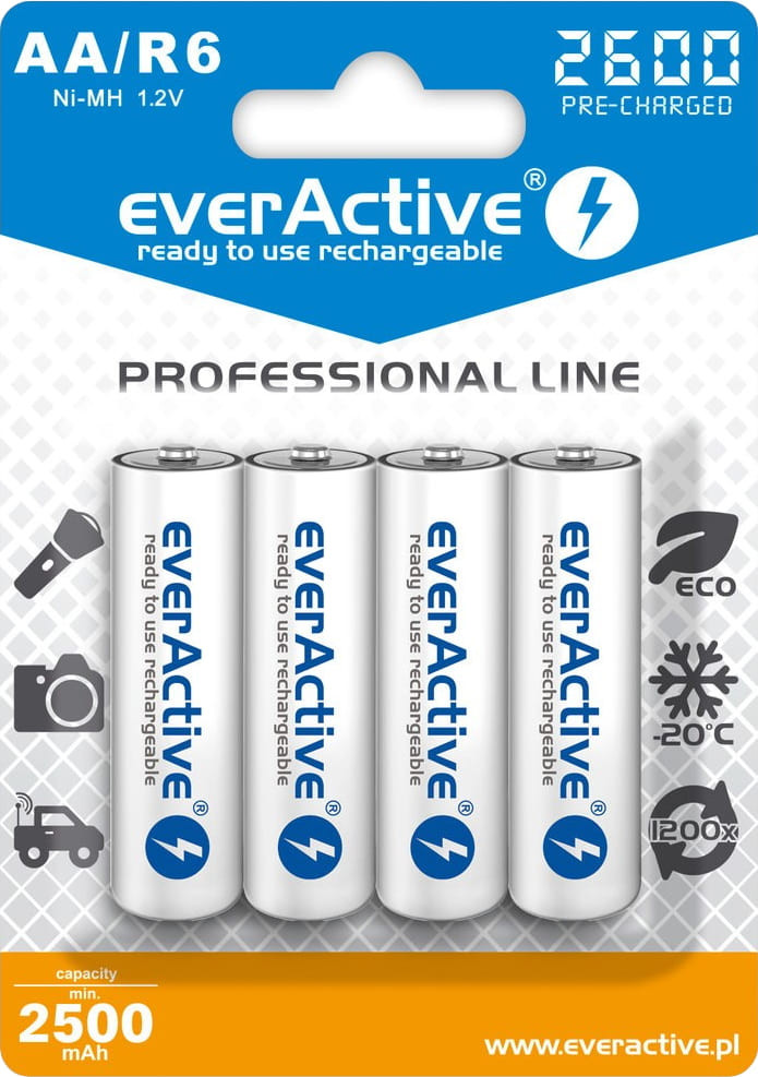 Аккумулятор everActive Professional Line 4xAA 2600 mAh (EVHRL6-2600)